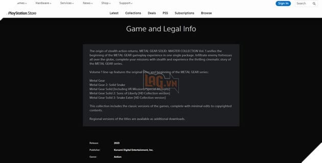 Metal Gear Solid Master Collection Vol.1 thực chất có đến 5 game 2