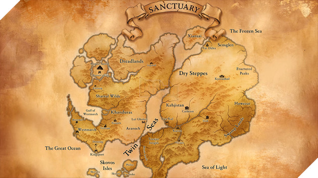 Diablo 4 hé lộ bản đồ Sanctuary hoàn chỉnh trước thềm ra mắt chính thức 2