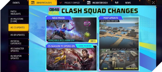 Free Fire OB40: Thời gian phát hành, tính năng, nhân vật mới, thay đổi vũ khí,...