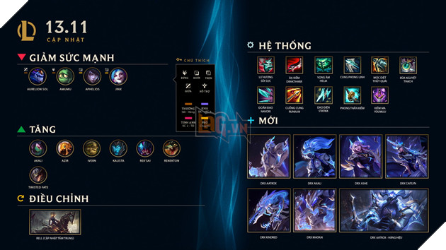 LMHT: Chi tiết bản cập nhật 13.11 - Cân bằng lại Trang bị thay đổi giữa mùa và một số tướng khác