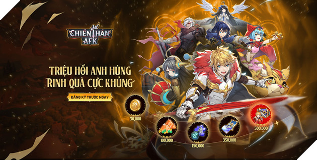 Tựa game Chiến thần AFK mở Đăng ký trước kèm hàng loạt quà độc quyền