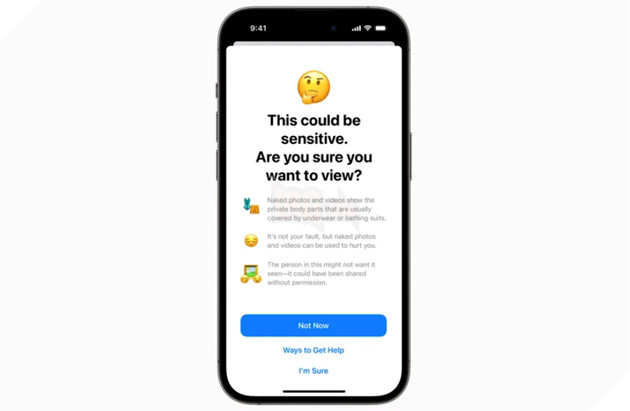 iOS 17 sẽ cảnh báo người dùng khi xuất hiện hình ảnh 18+