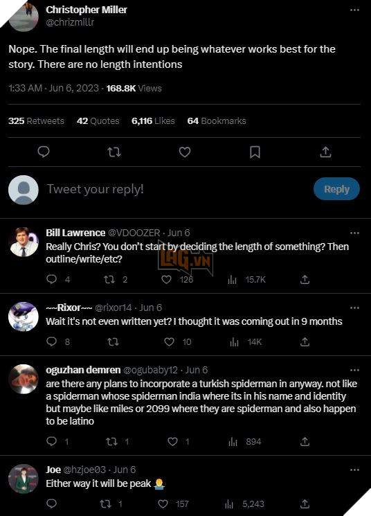 Nhà sản xuất Spider-Man: Across the Spider-Verse dập tắt tin đồn về thời lượng của Beyond the Spider-Verse 2