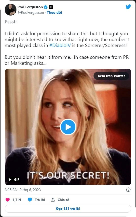 Nhà phân phối Diablo 4 bất ngờ hé lộ lớp nhân vật được ưa chuộng bậc nhất trong game