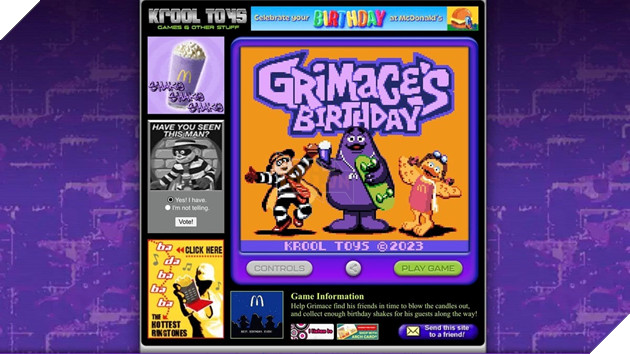 McDonald's bất ngờ công bố một trò chơi mới nhưng lại mang phong cách cổ điển đáng yêu