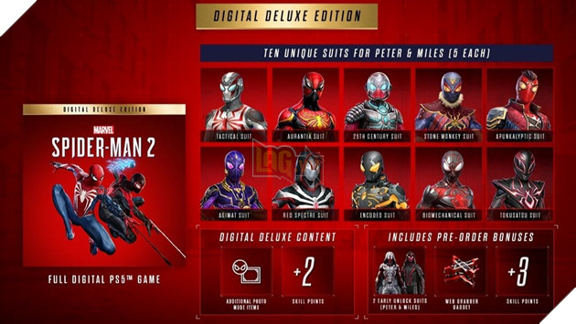 Marvel's Spider-Man hé lộ tin không vui về các trang phục của phiên bản Digital Deluxe 2