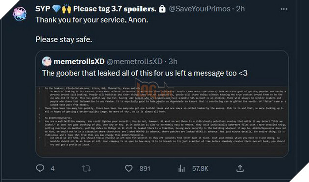 Genshin Impact: Leaker tung 1Gb ảnh Leak Fontaine lên tiếng muốn dạy Hoyoverse và Leaker dỏm một bài học 3