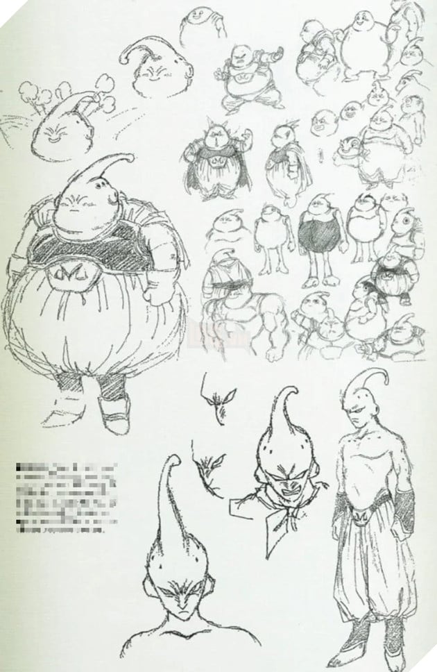 Chiêm ngưỡng những bản phác thảo thú vị của nhân vật Majin Buu trong Dragon Ball