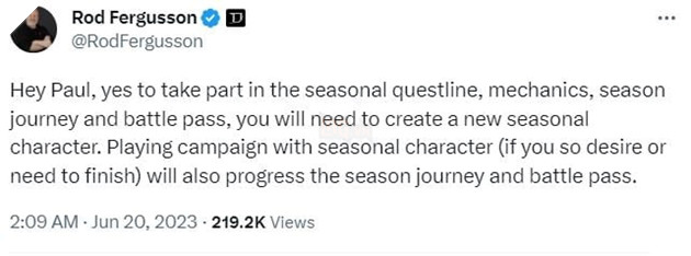 Diablo 4: Người chơi sẽ phải tạo nhân vật mới cho mỗi mùa trong game