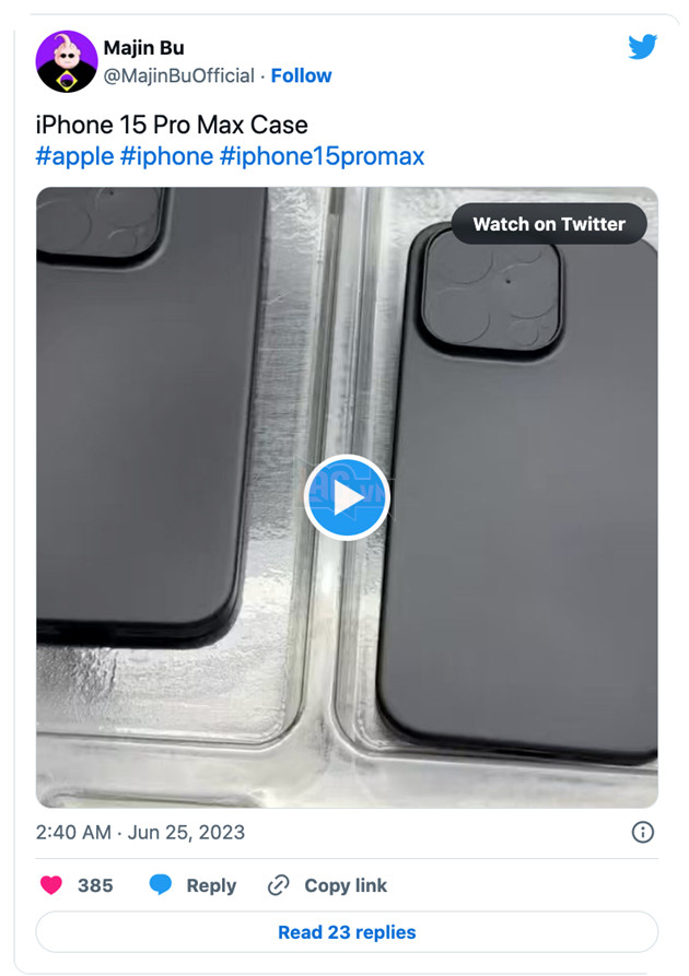 Ốp lưng hé lộ những thay đổi về thiết kế trên iPhone 15 Pro