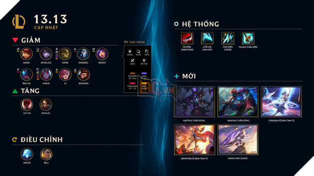 LMHT: Chi tiết bản cập nhật 13.13 chính thức - Nerf hàng loạt meta Xạ Thủ và hỗ trợ Tank đỡ đòn