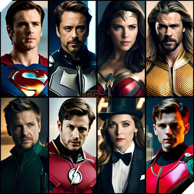 Khi AI đưa dàn diễn viên The Avengers bước sang vũ trụ DC thủ vai các siêu anh hùng tương ứng 2