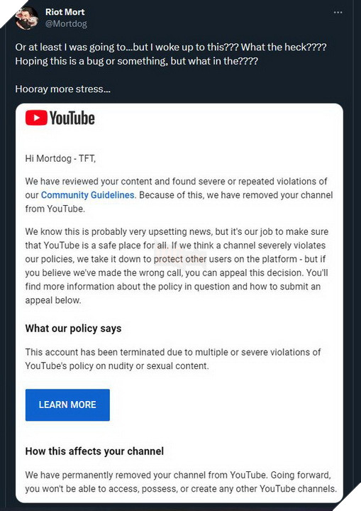 Trưởng đội phát triển DTCL bất ngờ bị khóa kênh Youtube không rõ lý do khiến cộng đồng fan bất bình 2