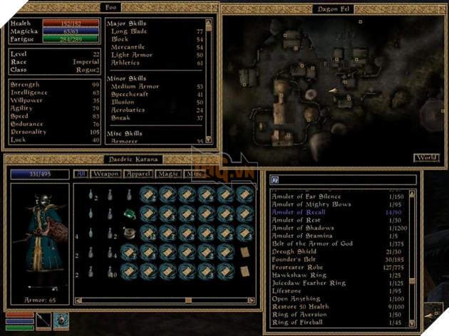 Cùng nhìn lại sự phát triển giao diện người dùng trong các game của Bethesda