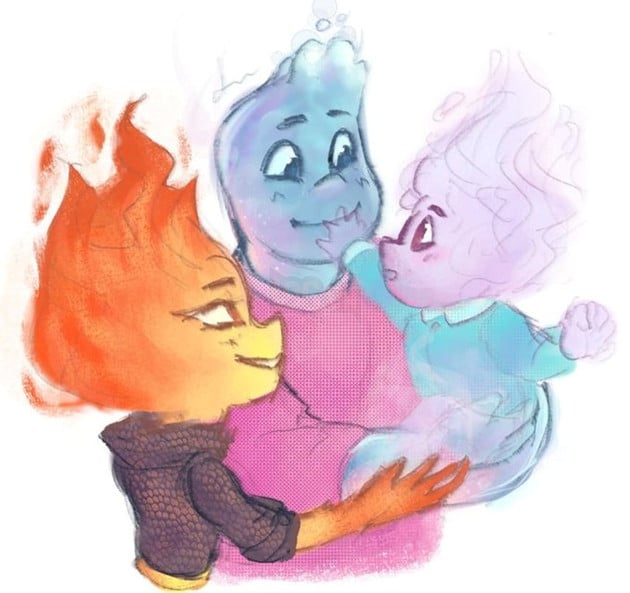 Chàng nước Wade và nàng Lửa Ember sẽ có con trong Elemental 2? 3