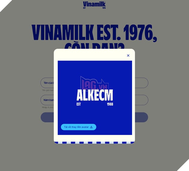 Hướng dẫn tạo avatar trend logo Vinamilk