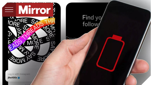 Threads bị tố bí mật rút cạn pin điện thoại người dùng