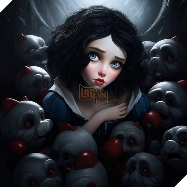 Sẽ thế nào nếu nhân vật Disney được AI vẽ lại theo phong cách kinh dị Tim Burton? 12