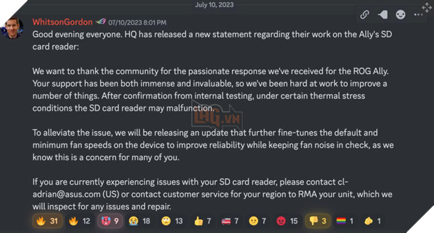 Asus xác nhận thẻ MicroSD là nguyên nhân khiến ROG Ally gặp sự cố quá nhiệt