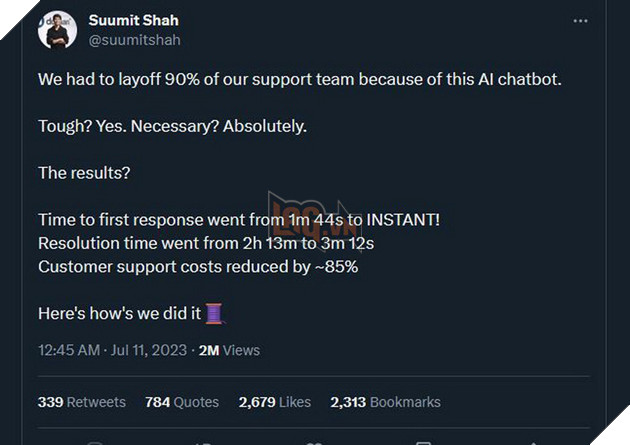 Giám đốc công ty tại Ấn Độ gây tranh cãi khi sử dụng AI chatbot và sa thải 90% số nhân viên của mình 2