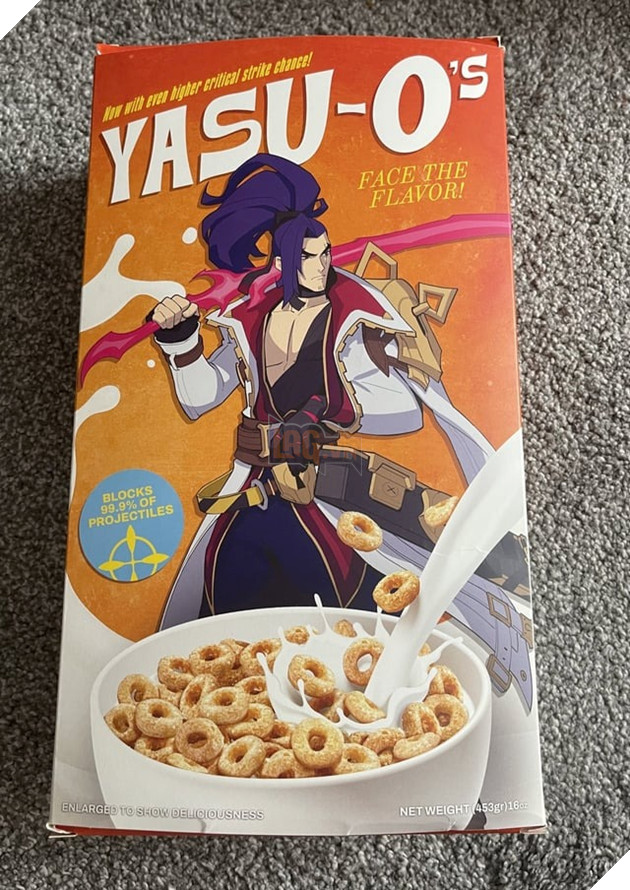 LMHT: Không chỉ có skin mới mà Yasuo còn quảng bá cho thương hiệu ngũ cốc từ Riot Games