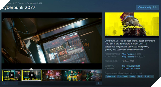 Cyberpunk 2077 lần đầu tiên sau hơn 2 năm nhận được đánh giá Very Positive trên Steam