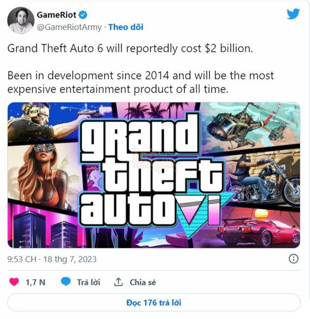 GTA 6 sẽ là sản phẩm đắt đỏ bậc nhất thế giới khi kinh phí sản xuất cao gần 3 lần Genshin Impact