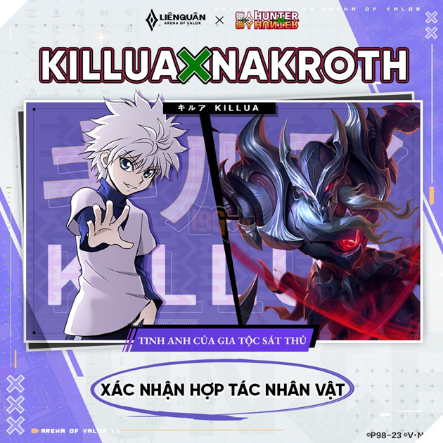 Liên Quân Mobile công bố dàn tướng sẽ xuất hiện trong đợt hợp tác Hunter X Hunter