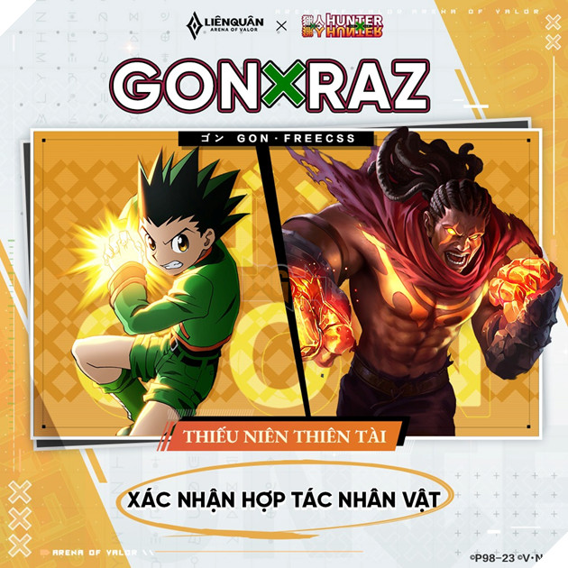 Liên Quân Mobile công bố dàn tướng sẽ xuất hiện trong đợt hợp tác Hunter X Hunter