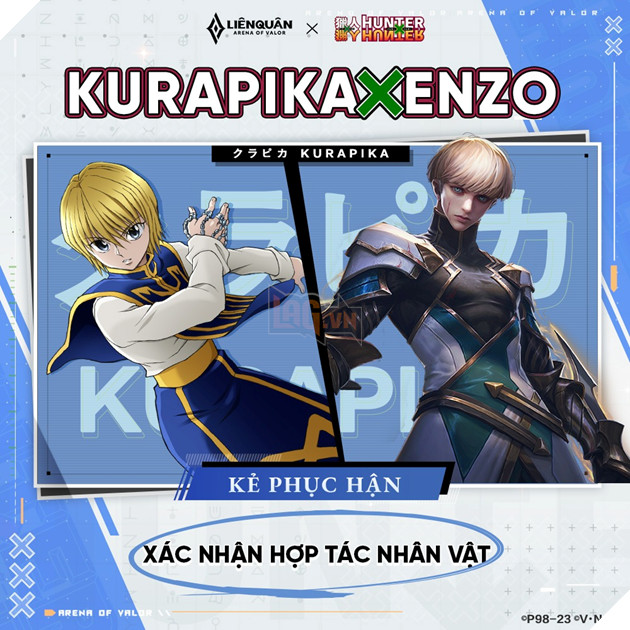 Liên Quân Mobile công bố dàn tướng sẽ xuất hiện trong đợt hợp tác Hunter X Hunter