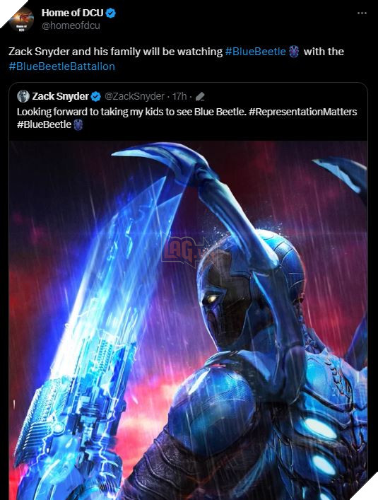 Zack Snyder khiến cộng đồng Twitter bùng nổ khi bày tỏ sự hào hứng dành cho Blue Beetle 5