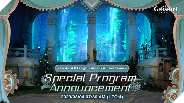 Genshin Impact: Hé lộ thời gian tổ chức buổi livestream phiên bản 4.0 với loạt nội dung hấp dẫn