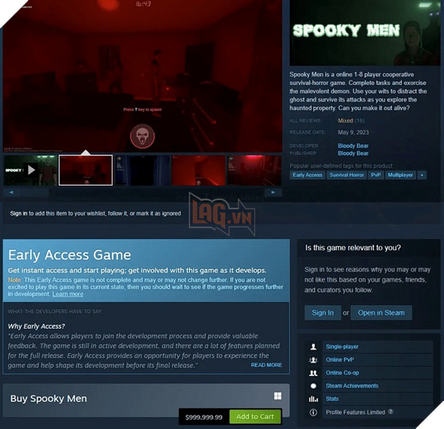 Game thủ ngỡ ngàng với trò chơi kinh dị được bán với giá gần 24 tỷ đồng