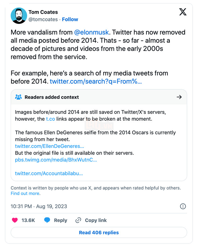 Twitter hứng "cơn" phẫn nộ từ người dùng, khi xoá dữ liệu từ 2011 - 2014