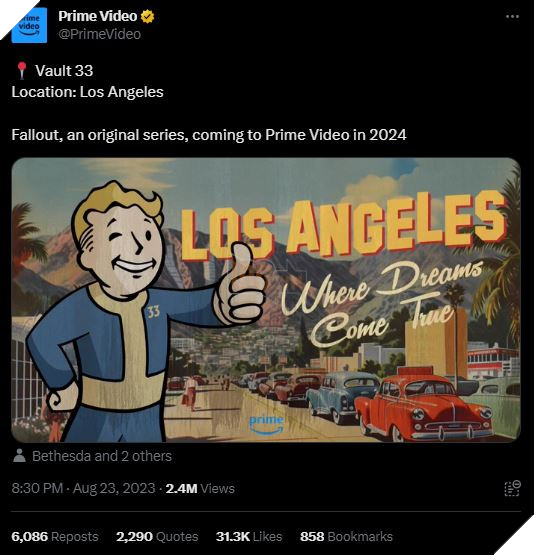 Amazon Primve Video cập nhật thông tin về seri Fallout tại Gamescom 2023