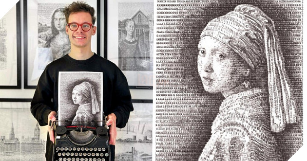 Vẽ tranh bằng máy đánh chữ, nam họa sĩ khiến cộng đồng mạng phải ngạc nhiên 5