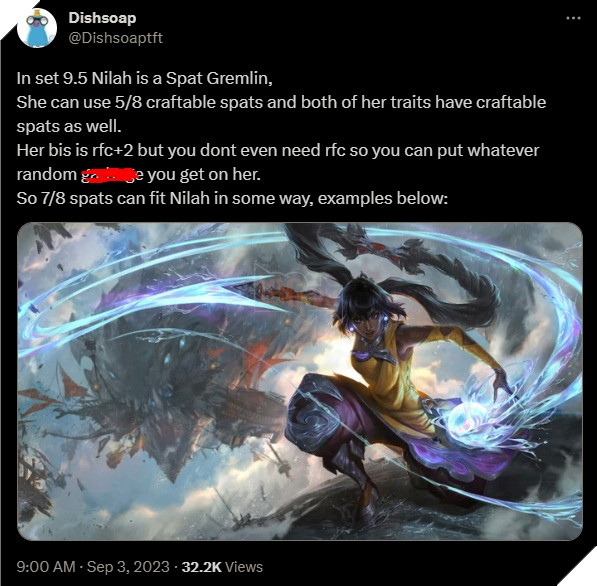 ĐTCL: Nilah bị phàn nàn là quá mạnh ngay khi Mùa 9.5 xuất hiện trên PBE