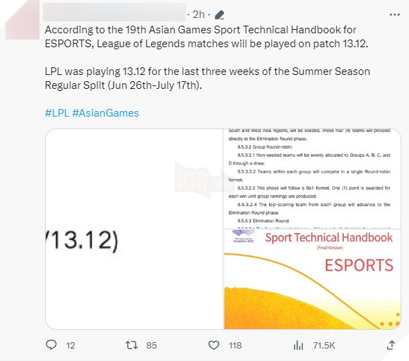 LMHT: Rộ tin đồn về phiên bản sẽ được sử dụng cho ASIAD Hàng Châu khiến game thủ lo lắng