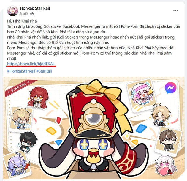 Hướng dẫn cách tải dàn sticker Honkai: Star Rail cực xịn vào điện thoại di động của bạn