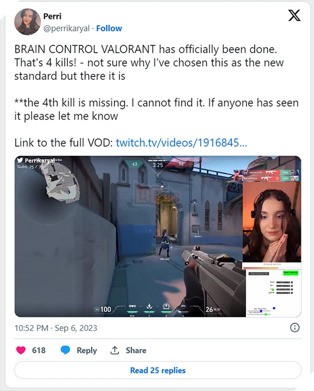 Nữ streamer chơi Valorant bằng thiết bị truyền sóng não khiến cộng đồng xôn xao