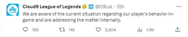 LMHT: Tuyển thủ Cloud9 bị tố cáo có hành vi phân biệt chủng tộc gây chấn động cộng đồng