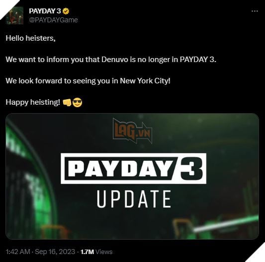 Payday 3 gỡ bỏ tính năng đầy tranh cãi khiến người hâm mộ thở phào 2