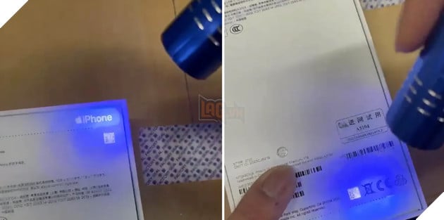 Hộp iPhone 15 được dán nhãn UV QR giúp người dùng check hàng thật hay hàng giả