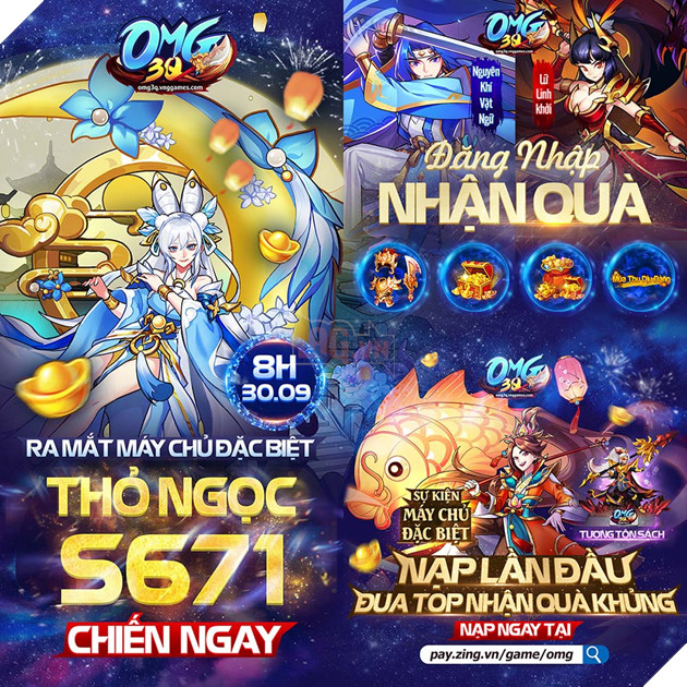 OMG 3Q VNG khởi động chuỗi sự kiện Trung Thu Hoàng Kim, tặng vạn quà khủng cho game thủ 7