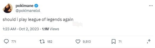 Pokimane có ý định quay lại với LMHT, cộng đồng đưa ra lời khuyên kỳ lạ nhưng hợp lý