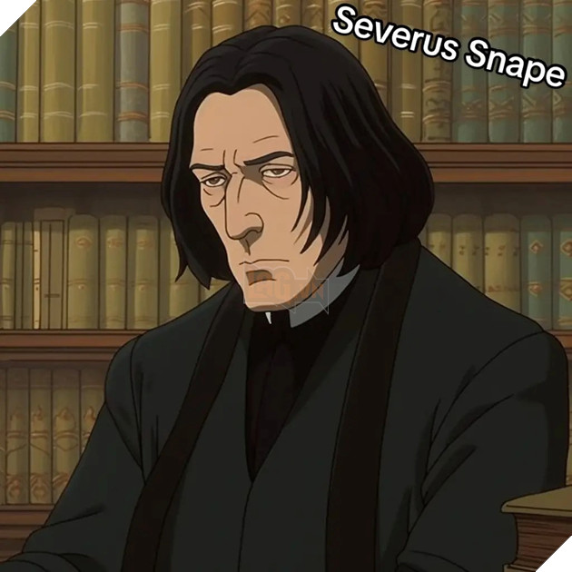 phong - Dàn diễn viên Harry Potter theo phong cách anime của Studios Ghibli Severus-snape_GZPP