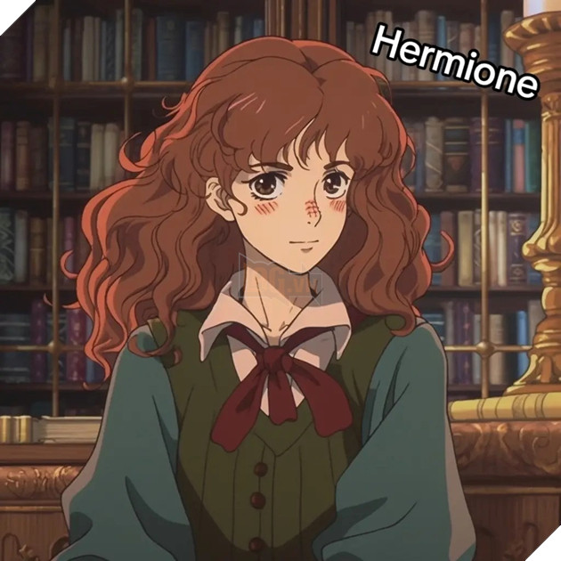 Dàn diễn viên Harry Potter theo phong cách anime của Studios Ghibli Hermione_NROS