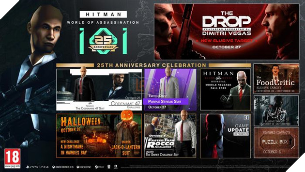 Hitman: World of Assassination công bố lộ trình ra mắt trong tháng 10 nhân kỷ niệm 25 năm