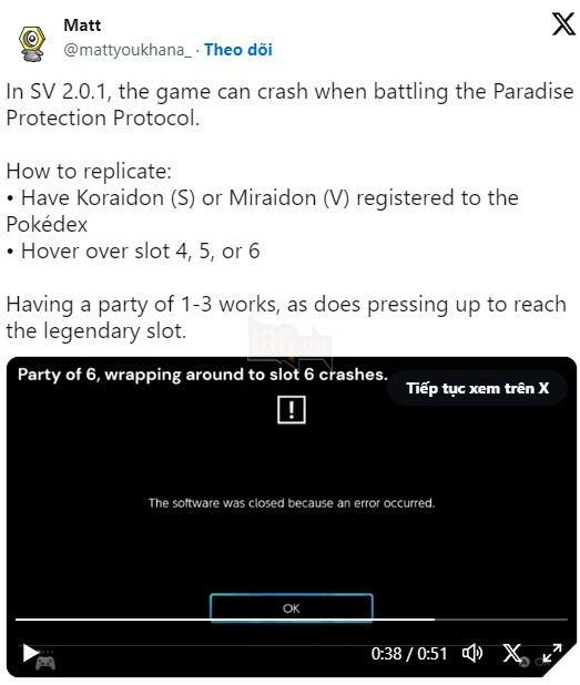 DLC mới của Pokémon Scarlet & Violet gặp lỗi cực nghiêm trọng khiến game thủ phải khóc thét