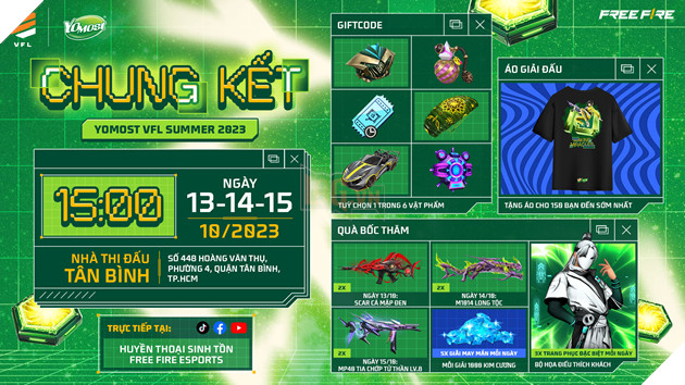 Chung kết Yomost VFL Summer 2023: Cuộc đua khốc liệt cả về thể lực lẫn trí lực của 12 đội tuyển Free Fire 8